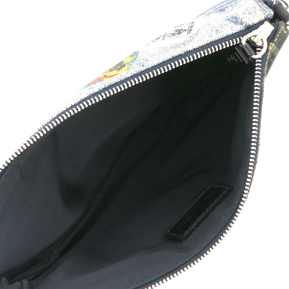 Christian Dior Denim Saddle Clutch Bag Shoulder Clutch Blue - Picture 5 of 5
